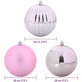  Set božićnih kuglica XXL 4 pcs Ružičasta Plastika | shoptok.hr