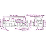  Set vanjskih sofa 7 kom. Prirodna i svijetlo siva | shoptok.hr