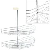  Žičana košara s 2 razine srebrna 180° 75 x 38 x 80 cm | shoptok.hr