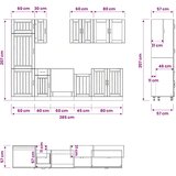  8-dijelni set kuhinjskih ormarića Kalmar konstruiranog drva | shoptok.hr