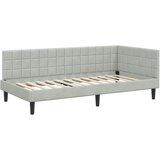  Kutni okvir kreveta Svijetlo siva 90 cm x 190 cm Baršun | shoptok.hr