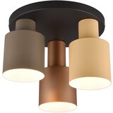 Trio Leuchten Stropna svetilka bronasta s taupe in bež 3-light - Ans Cene