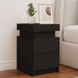  Noćni ormarići s LED svjetlima 2 kom crni 35x39x55 cm | shoptok.hr