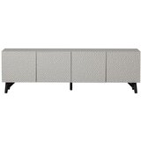 BePureHome Svijetlo siva TV komoda od masivnog manga 185x56 cm Carved – Cijene
