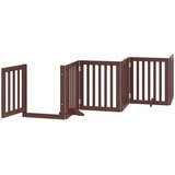  Vrata za pse s vratašcima 9 panela sklopiva 450 cm drvo topole Smeđa 50 x 60 x 2 cm | shoptok.hr
