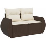  Set sofe 6 kom. Smeđa i krem bijela Poli Rattan i čelik | shoptok.hr