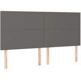  Uzglavlje sivo 180x5x118/128 cm umjetna koža | shoptok.hr