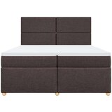 vidaXL Krevet s oprugama i madracem tamnosmeđi 200x200 cm od tkanine | shoptok.hr