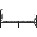  Metalni okvir kreveta uzglavlje i podnožje crni 80x200 cm | Eponuda.com