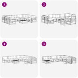  Set vanjskih sofa 10 kom. Bijela i antracit Čvrsto drvo akacije | shoptok.hr