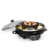 Klarstein Szechuan, 2 v 1 hot pot in žar plošča, prostornina 5 l, 1350/ 600 W, črna barva Cene