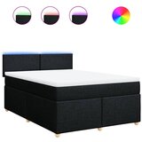 Maison Chic Box spring postelja - Vzmetna postelja z vzmetnico črna 140x200 cm blago SL10756, (21884373) | Shoptok.si