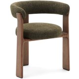Kave Home Kaki zelen in rjav jedilni stol iz masivnega jesena Granite – | Shoptok.si