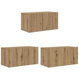  Set TV komoda 3 kom. Smeđa Konstruirano drvo | shoptok.hr