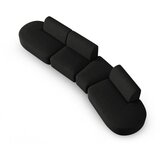 Milo Casa Črna sedežna garnitura iz šenilje desni kot 428 cm Paolo – | Shoptok.si