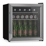 Klarstein Hladnjak za pića Beersafe s vratima od zrcalnog stakla | 44 x 48 cm | Unutarnje LED osvjetljenje | Srebrna | shoptok.hr