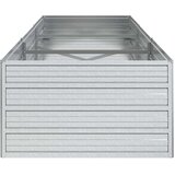 vidaXL Povišena vrtna gredica 240 x 80 x 45 cm pocinčani čelik srebrna | shoptok.hr