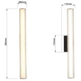  LED kupatilsko osvetljenje za ogledalo LINEA LED/8W/230V 3000/4000/6000K IP44 45 cm crna | Eponuda.com