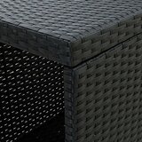 Barska barski stol sa stalkom za pohranu crni 120x60x110 cm poliratan | shoptok.hr