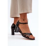 EVENTO Women's Black Strappy Sandals Pyrrette | Eponuda.ba