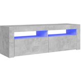 Furnova TV omarica z LED lučkami betonsko siva 120x35x40 cm, (21924756) | Shoptok.si