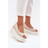 Boto Wedge And Platform Women's Sandals Light Beige Felyra Cene
