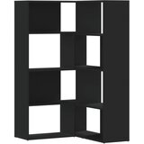 Maison Chic Kotna Knjižna omara - Knjižni regal 4-nadstropna črna 85x85x140 cm, (21725612) Cene