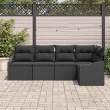  Sjedeća garnitura za vrt 5 kom. Crna poliratan 233,5 x 123,5 x 85 cm | shoptok.hr