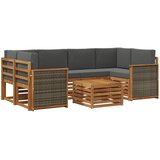  Set vanjskih sofa 7 kom. Prirodna i antracit | shoptok.hr