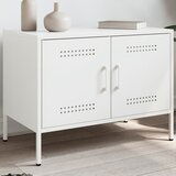 Maison Chic TV omarica - TV stojalo - Televizijska omarica bela 68x39x50,5 cm jeklo, (21699046) | Shoptok.si