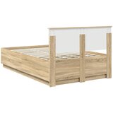  Krevetna konstrukcija s uzglavljem Hrast sonoma 120 x 200 cm | shoptok.hr