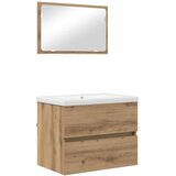  Set namještaja za kupaonicu 3 kom. Umjetnički hrast Smeđa 61 x 39 x 45 cm | shoptok.hr