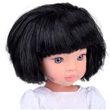  Prekrasna lutka djevojčica s crnom kratkom kosom u bijeloj haljini 33 cm ZA5850 | shoptok.hr
