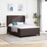  Box Spring postelja z vzmetnico temno rjava 140x200 cm tkanina, (22052101) | Shoptok.si