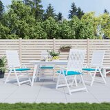 vidaXL Blazine za vrtne stole 4 kosi turkizne 40x40x3 cm tkanina | Shoptok.si