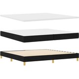 LED Box Spring Krevet s LED trakama Crna 200 x 200 cm tkanina | Eponuda.com