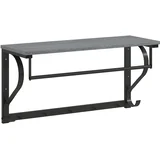stenski obešalnik iverna plošča, kovina 70D x 25Š x 35,4V cm sivo, (5000242243)