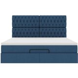 vidaXL Otomanski posteljni okvir z vzmetnico moder 180x200 cm blago | Shoptok.si