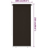  Vanjska roleta za zamračivanje 100 x 230 cm smeđa HDPE | shoptok.hr