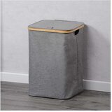 Kesper KSP19599 KORPA ZA PRLJAVI VEŠ SA BAMBUS OKVIROM SIVA 50CM
