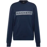 Hackett London Sweater majica 'ESSENTIAL' plava / srebrno siva