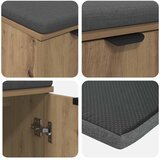  Klupa za cipele s jastučićem Hrast artisan 60 x 38 x 46 cm | shoptok.hr