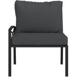  Vrtne stolice sa sivim jastucima 2 kom 62 x 75 x 79 cm čelične | shoptok.hr