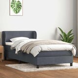 Box Spring krevet s madracem tamno sivi 80x210 cm baršun | shoptok.hr