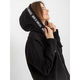 Fashion Hunters Black sweatshirt with zipper hood Cene