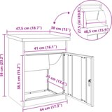 Sandučić za pakete Crna 44 x 35 x 59 cm Nehrđajući čelik | shoptok.hr