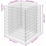  Gabionska sadilica od pocinčanog čelika 90 x 90 x 100 cm | Eponuda.com