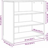  Kreveta Smeđa 70 x 41 x 75 cm Konstruirano drvo | shoptok.hr
