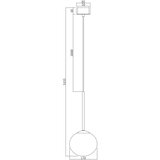  Ondaluce - Visilica na sajli JEWEL 1xE14/10W/230V prečnik 17 cm crna/zadimljena crna | Eponuda.com