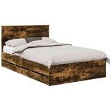  Okvir za krevet s ladicama Dimljeni hrast 120 x 190 cm - Dimljeni hrast 120 x 190 cm | shoptok.hr